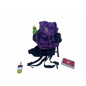 1996 American Girl Purple Hiking Backpack; 18” Doll; Pleasant Company